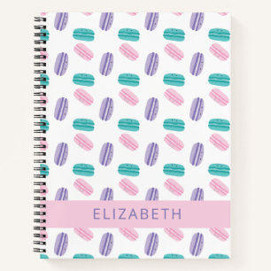 Cute Pastel Colourful Kawaii Macarons Personalized Notebook