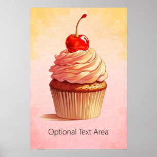 Cute Pastel Cupcake  Poster