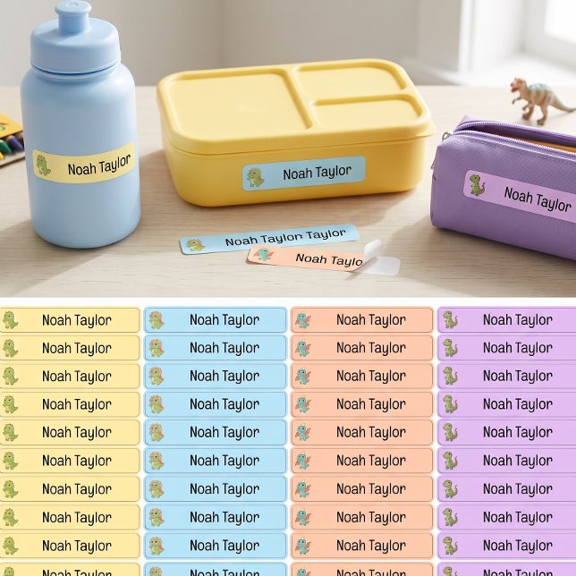 Cute Pastel Dinosaur Kids Personalized Name (Creator Uploaded)