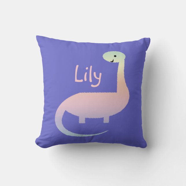 Cute Pastel Dinosaur pour Filles Coussin personnal (Recto)