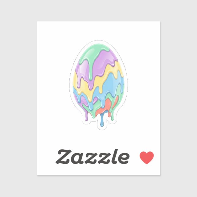 Cute Pastel Drip Art Easter Egg Modern  (Sheet)