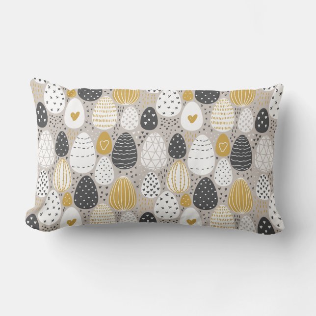 Cute Pastel Easter Eggs  Lumbar Pillow (Front)