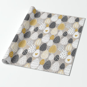 Cute Pastel Easter Eggs Wrapping Paper