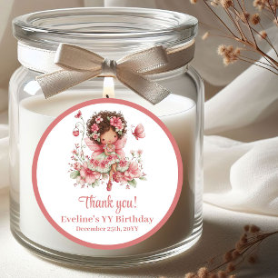 Cute Pastel Fairy Floral Girl Birthday Stickers