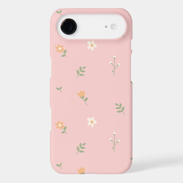 Cute Pastel Floral Pattern on Pink Background (Back)