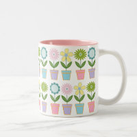 Cute Pastel Flower Pots Pattern