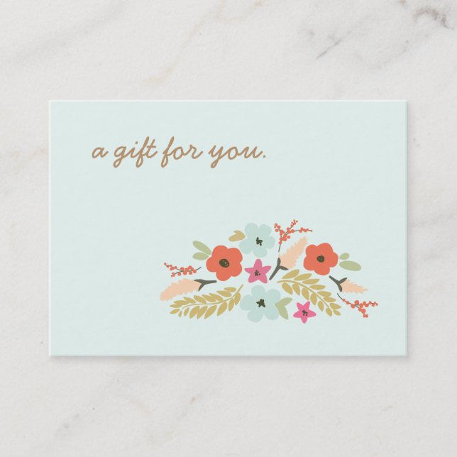 Cute Pastel Flowers Gift Certificate (Front)