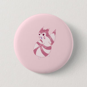 Cute Pastel Furret Design 2 Inch Round Button