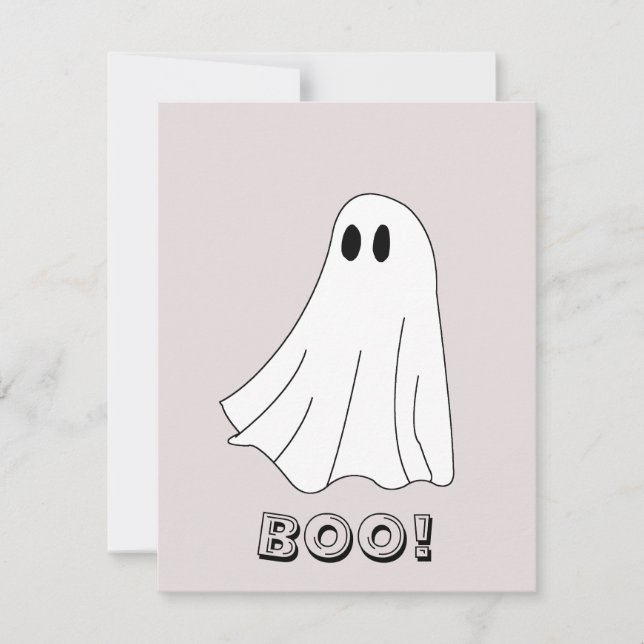 Cute Pastel Ghost Pattern Card (Front)