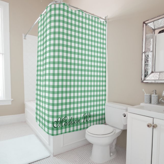 Cute Pastel Green Gingham Pattern (In Situ)
