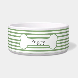 Cute Pastel Green Stripes Puppy