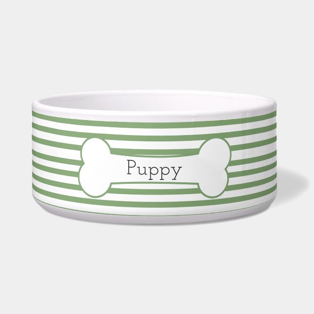 Cute Pastel Green Stripes Puppy (Front)