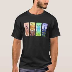 Cute Pastel Halloween Cat Pumpkin Spooky Season fo T-Shirt