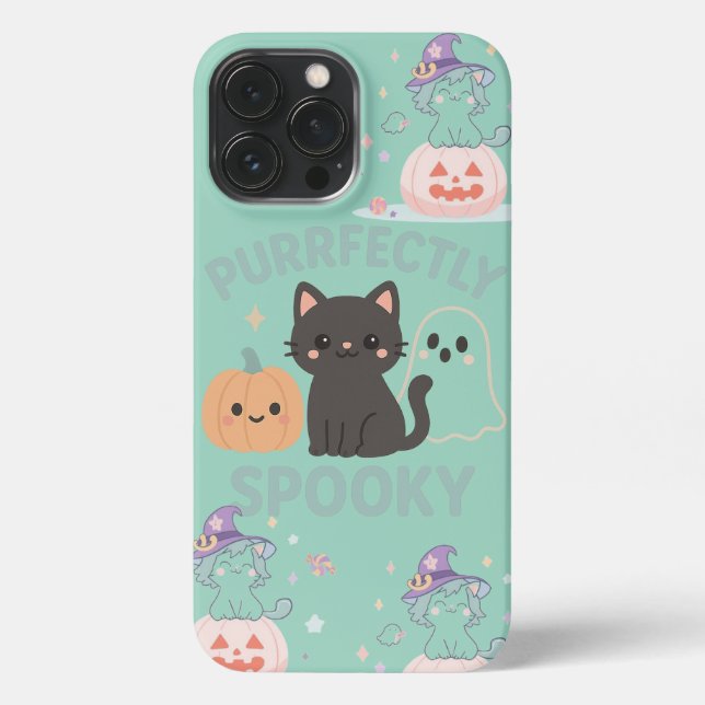 Cute Pastel Halloween Design iPhone Case (Back)