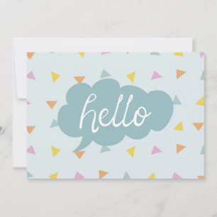 Cute Pastel Hello Card