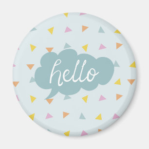 Cute Pastel Hello Magnet