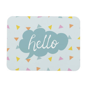 Cute Pastel Hello Magnet