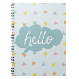 Cute Pastel Hello Notebook