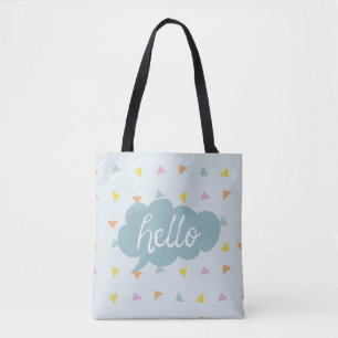 Cute Pastel Hello Tote Bag