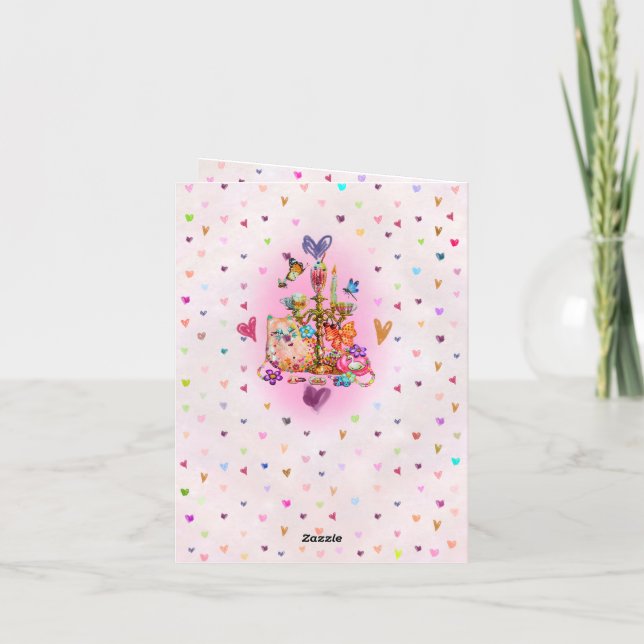 Cute Pastel Holiday Card (Back)