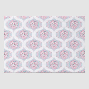 Cute Pastel Kawaii Bunny Dot Mandala Retro Ogee Tissue Paper