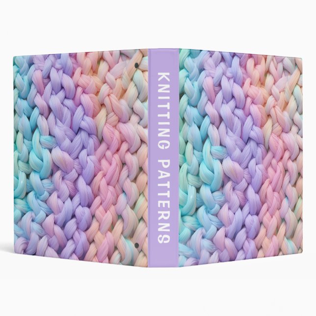 Cute pastel Knitting Yarn Balls Colourful  Binder (Background)