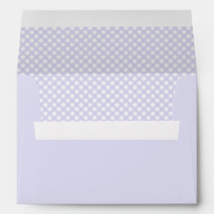 Cute Pastel Lavender Gingham Pattern Envelopes