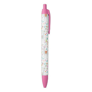 Cute Pastel Llama Pattern Black Ink Pen