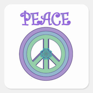 Cute Pastel Lotus Peace Symbol Sticker
