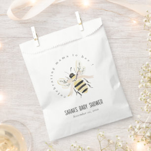 Cute Pastel Mum To Bee Neutral Baby Shower Favour Bag