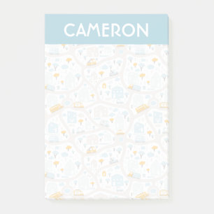 Cute Pastel Neighbourhood Map Pattern Post-it Notes