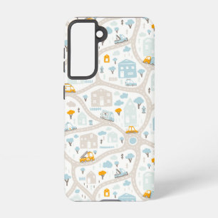Cute Pastel Neighbourhood Map Pattern Samsung Galaxy Case