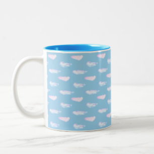 Cute Pastel Nuages Deux Tons De Mug De Café