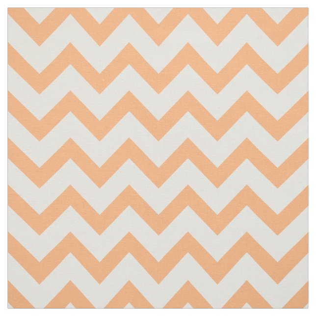 Cute pastel orange chevron pattern fabric (Swatch)