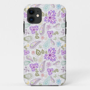 Cute pastel paisley patterns iPhone 11 case