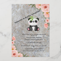 Cute Pastel Pandan and Pink Flower Floral Design