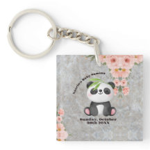 Cute Pastel Pandan and Pink Flower Floral