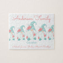 Cute Pastel Personalized Christmas Gnome Elf