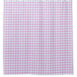Cute Pastel Pink Blue Gingham Check