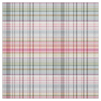 Cute Pastel Pink Blue Retro Tartan Plaid Pattern Fabric