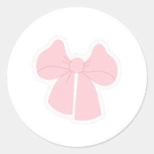 Cute Pastel Pink Bow Sticker Kawaii Coquette
