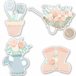 Cute Pastel Pink Floral Garden