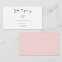 Cute Pastel Pink Heart Girl Gift Registry