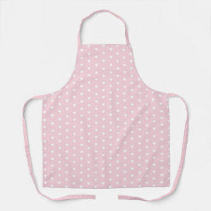 Cute Pastel Pink Heart Pattern Baker Apron