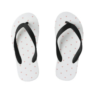 Cute Pastel Pink Hearts Kid's Flip Flops