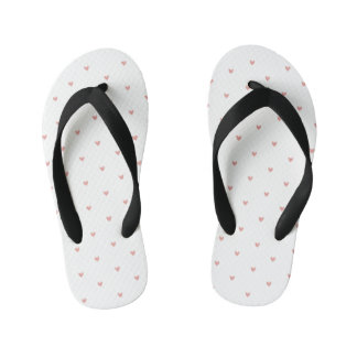 Cute Pastel Pink Hearts Kid's Flip Flops