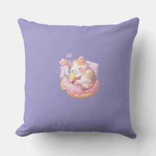   Cute Pastel Pink & Lavender Aesthetic Throw Pill Pillow