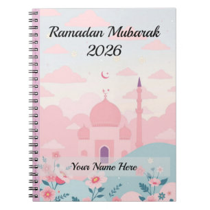 Cute Pastel Pink Ramadan Notebook