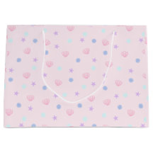 Cute Pastel Pink Seashells Sea Stars and Pearls