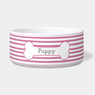 Cute Pastel Pink Stripes Puppy